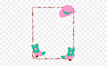 Pin Baby Girl Border Clipart - Cowgirl Border