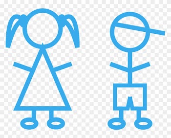 Pin Children Stick Figure Clip Art - Boy And A Girl Stick Figure