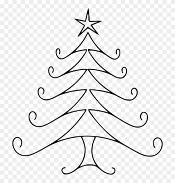 Pin Christmas Tree Clipart Black And White - Easy To Draw Christmas Trees