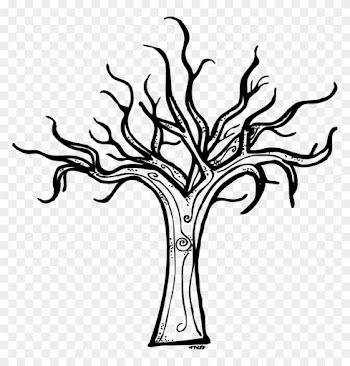 Pin Dead Tree Clip Art - Halloween Tree Colouring Pages