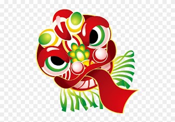 Pin Lion Dance Clipart - Lunar New Year Frame