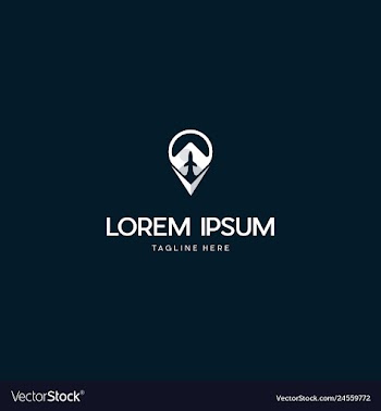 Pin location traveling logo design vector image