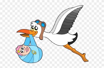 Pin Stork Carrying Baby Clipart - Stork Carrying Baby Png