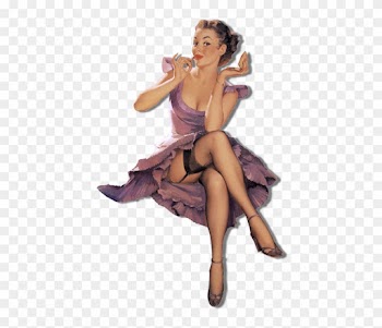 Pin-up Girl Black Star Riders Nose Art - Vintage Pin Up Girl