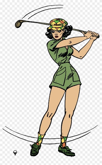 Pin Up Girl Golfing