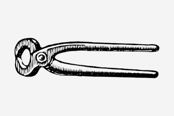 Pincers clipart, tool vintage illustration | Free Vector - rawpixel