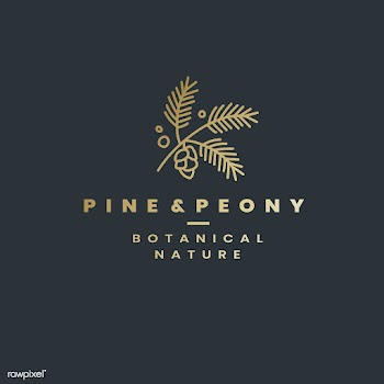Pine &amp; Peony logo design vector | Free stock vector - 523461