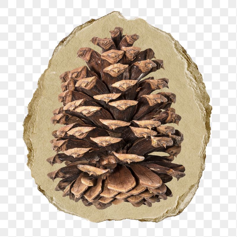 Pine cone png ripped paper | Free PNG - rawpixel