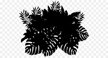 Pine Flower Pattern Silhouette Leaf -  