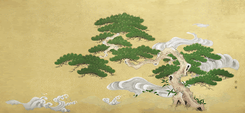 Pine tree by a stream | Free Photo Illustration - rawpixel
