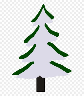 Pine Tree In Winter - Winter Tree Clipart Small