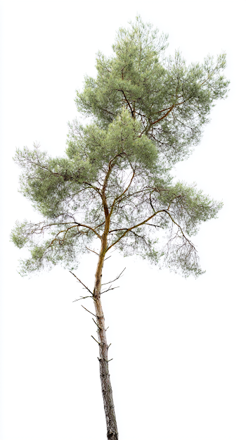 Pine Tree Isolated on White Background