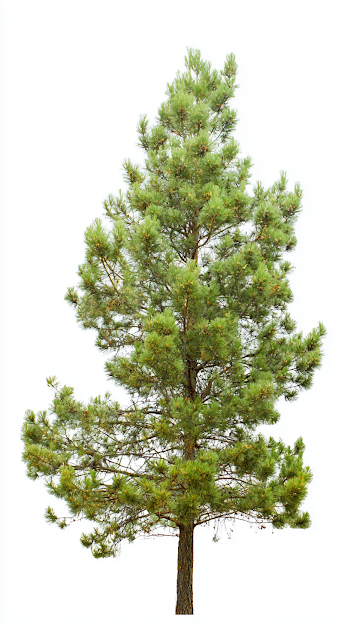 Pine Tree Isolated on White Background