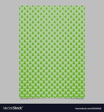 Pine tree pattern brochure backgeround design vector image