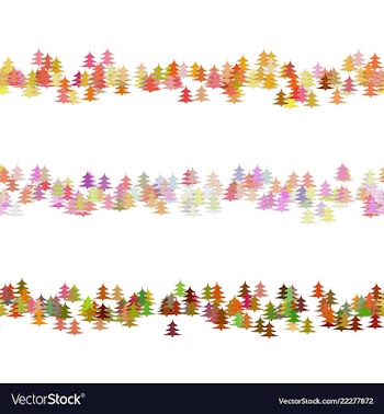 Pine tree pattern paragraph rule line design set vector image