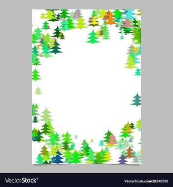 Pine tree pattern presentation template - blank vector image