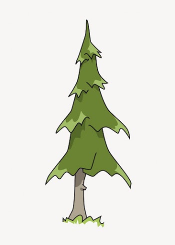 Pine tree sticker, cartoon illustration | Free PSD - rawpixel