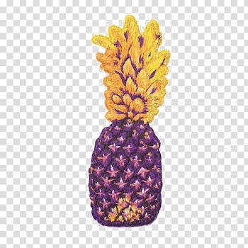 Pineapple Embroidered patch Iron-on Fruit Embroidery, pineapple transparent background PNG clipart