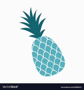 Pineapple exotic tropical fruit sketch pop art vector image
