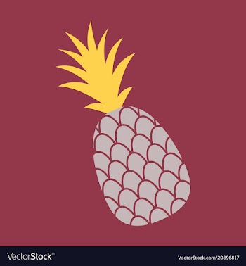Pineapple exotic tropical fruit sketch pop art vector image