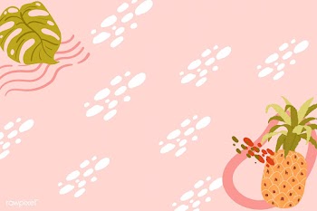Pineapple frame on a pink background design vector  | Free  vector - 2360934