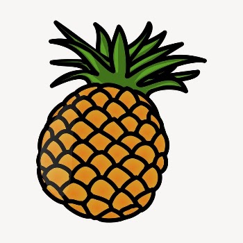 Pineapple fruit clipart, illustration vector. | Free Vector - rawpixel