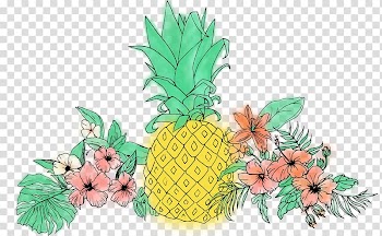 Pineapple Fruit Flower , tropical flower transparent background PNG clipart