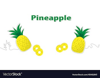 pineapple in white background