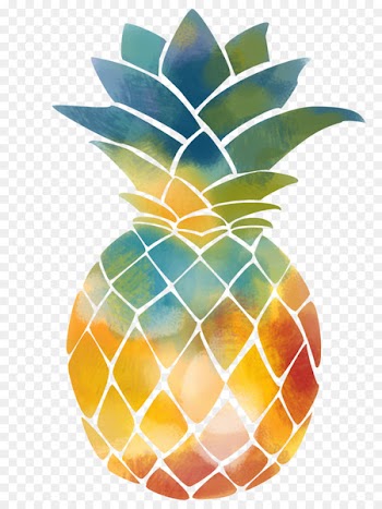 Pineapple Juice - fruit water color 