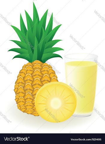 Pineapple juice vector image