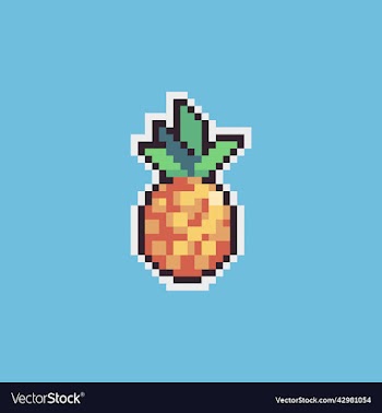 pineapple pixel art icon