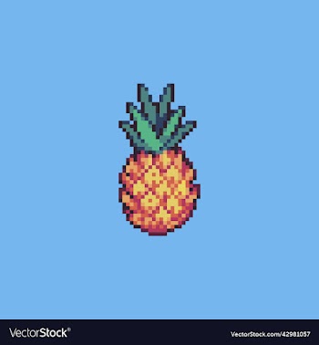 pineapple pixel art icon