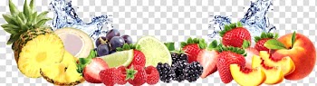 Pineapple, strawberries, peach fruit, and grapes illustration, Juice Tea Fruit Infusion Infuser, mix fruit transparent background PNG clipart
