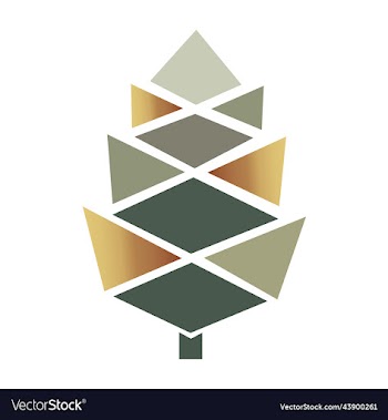 pinecone icon logo fir cone geometric