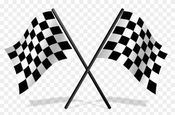 Pinewood Derby Soap Box Derby Car Auto Racing Clip - Checkered Flag