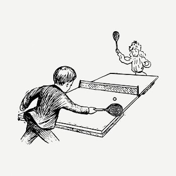 Ping pong game clipart illustration | Free PSD - rawpixel