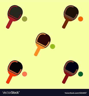 Ping pong racket collection vector image