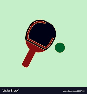 Ping pong racket vector image