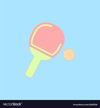 Ping pong racket vector image