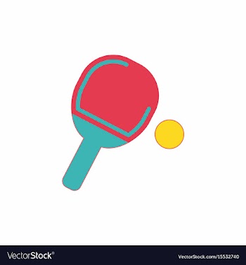 Ping pong racket vector image