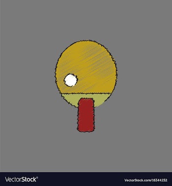 Ping pong table tennis icon in hatching style vector image