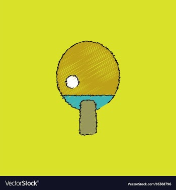 Ping pong table tennis icon in hatching style vector image