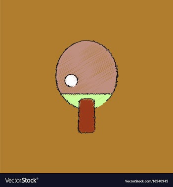 Ping pong table tennis icon in hatching style vector image