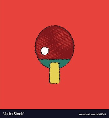Ping pong table tennis icon in hatching style vector image