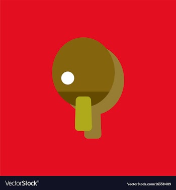 Ping pong table tennis icon in sticker style vector image