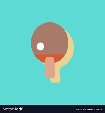 Ping pong table tennis icon in sticker style vector image