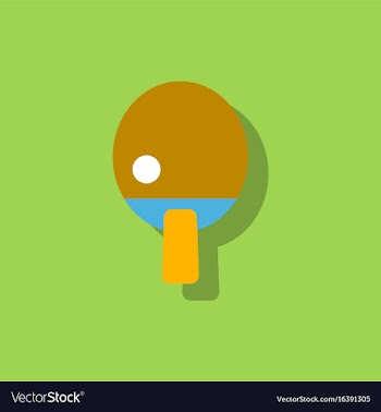 Ping pong table tennis icon in sticker style vector image