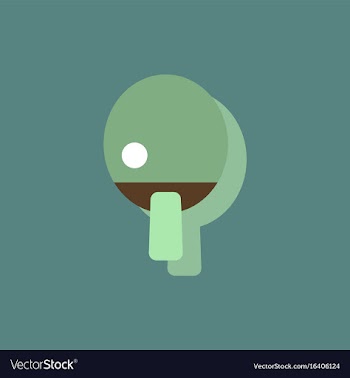 Ping pong table tennis icon in sticker style vector image