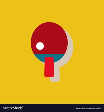 Ping pong table tennis icon in sticker style vector image