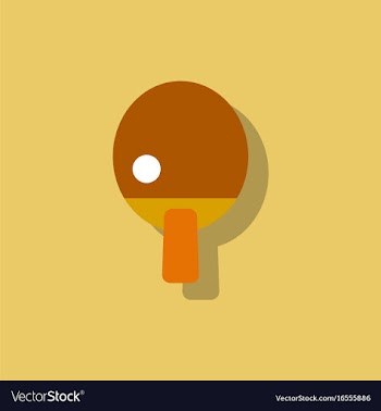 Ping pong table tennis icon in sticker style vector image